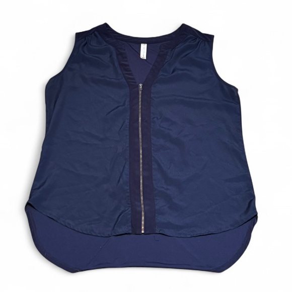 PerSeption Concept Tops - PerSeption Concept - Navy Sleeveless Blouse